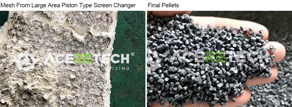 Final Pellets Granulated by Aceretech ATE Double-Stage Pelletizer