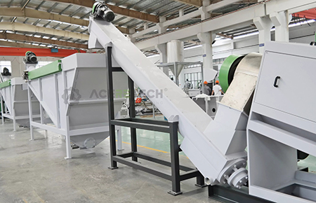 Screw Loader of AWS-PP Woven Bag Recycling and Sorting Line