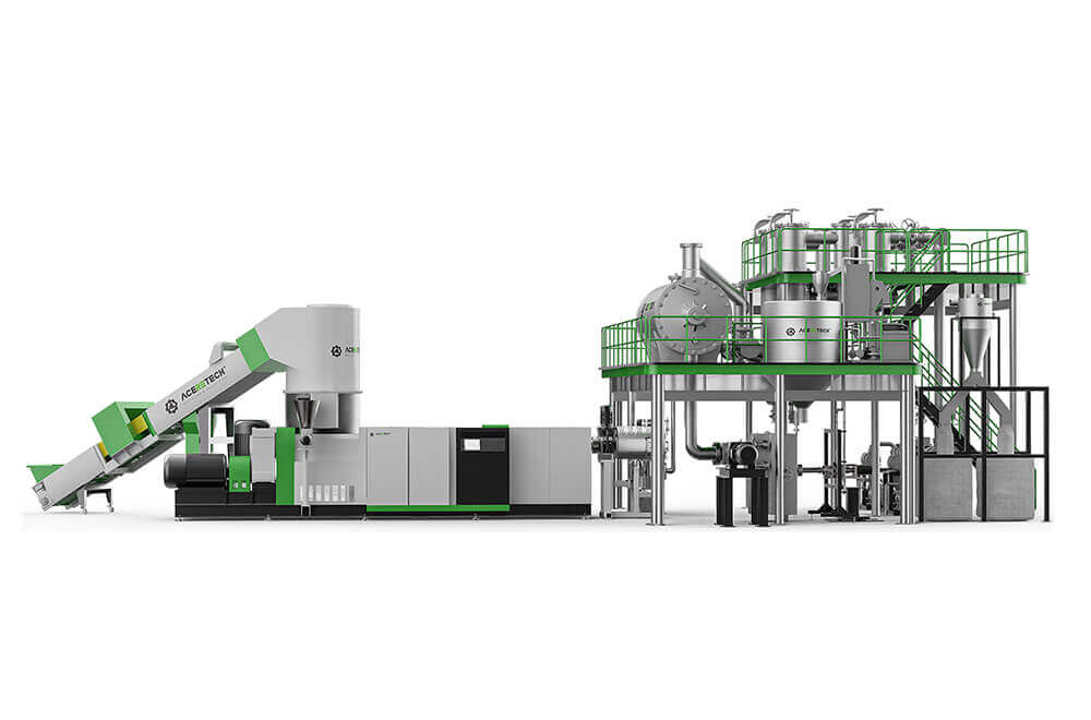LSP  Pet Plastic Recycling Machine Line With Liquid State Polymerization  System For IV Improvement