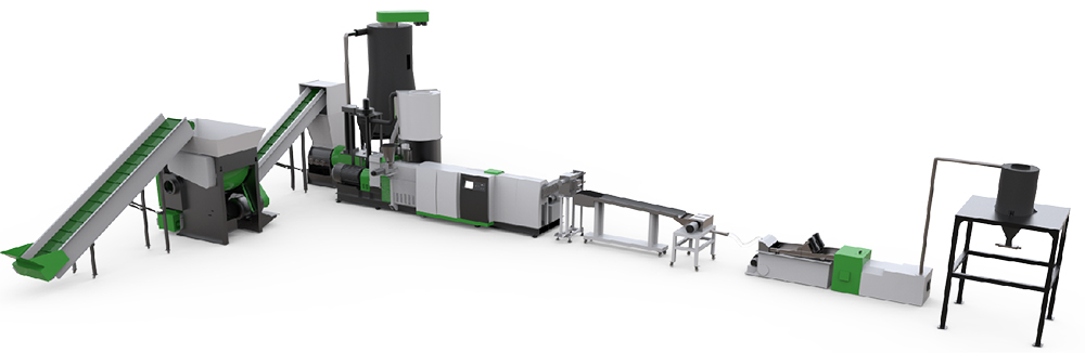 ACS-H Series Cutter Compactor Recycling Pelletizing System