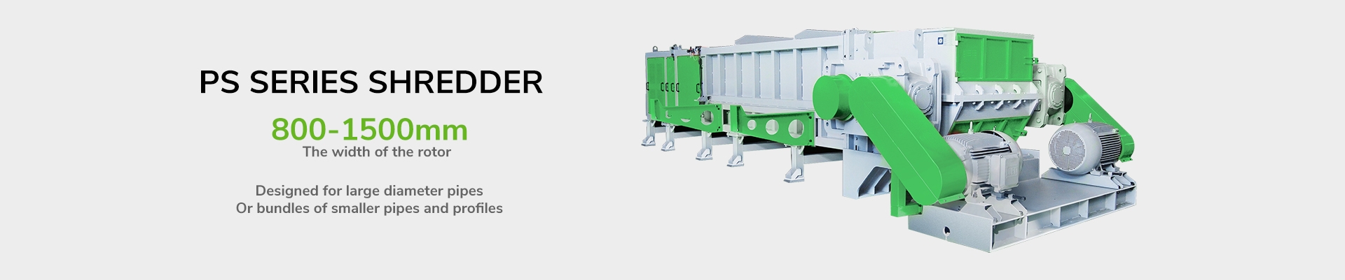 PS Series Single Shaft Plastic Shredder For Pipe Recycling