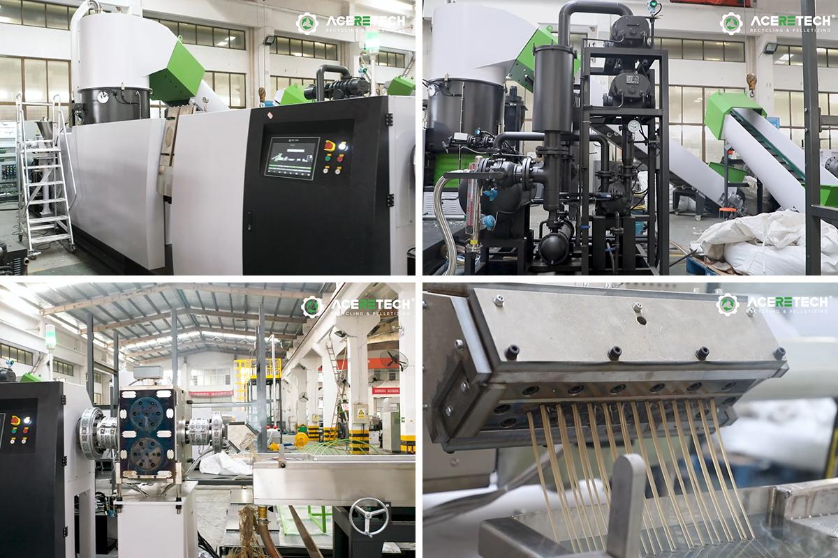ACERETECH PA66 fiber recycling and pelletizing production line