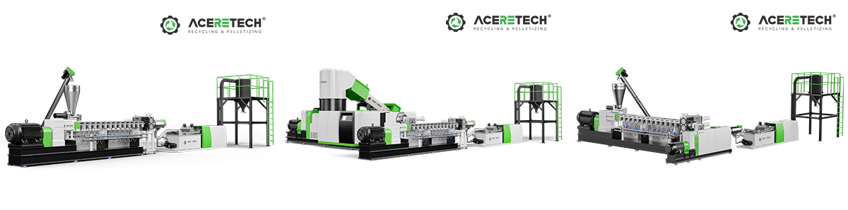 plastic pelletizing machine with twin screw extruder