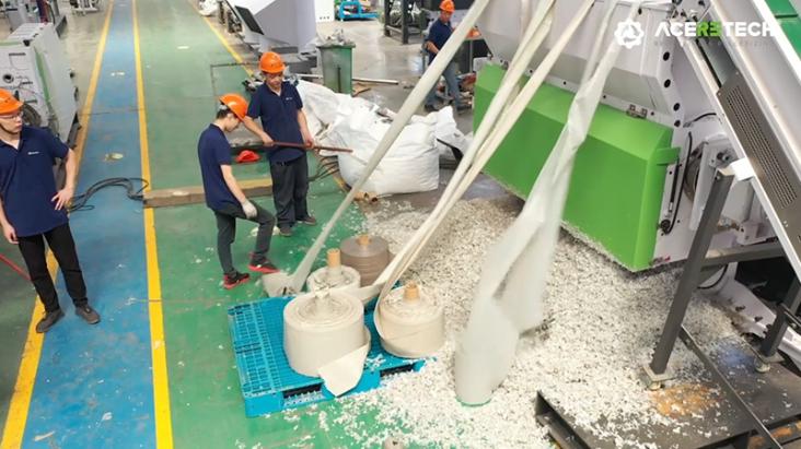 Image of a plastic film shredder