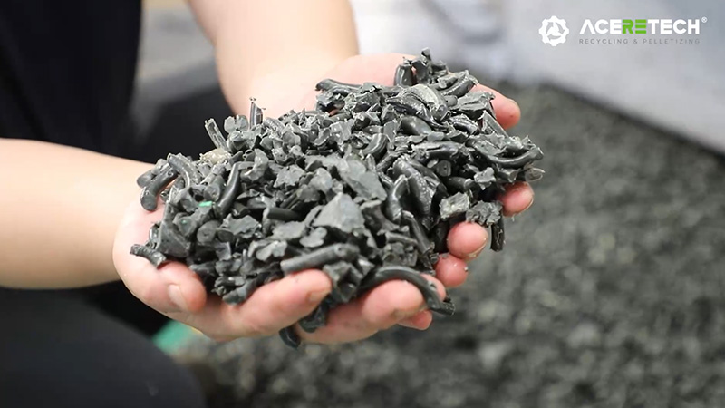 On-site photo of the rigid plastic shredder