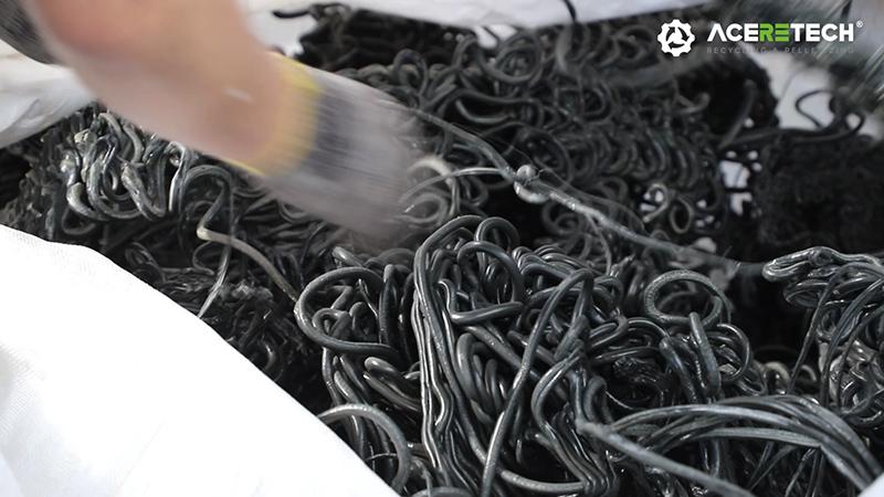 On-site photo of the rigid plastic shredder