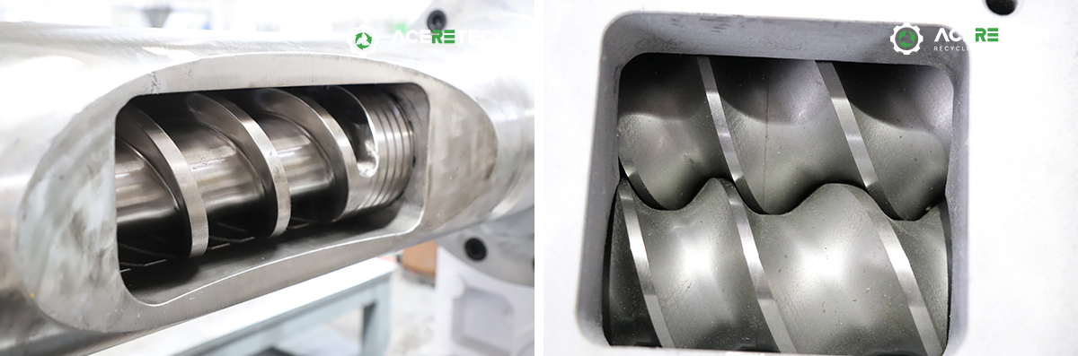 Images of extrusion screws for plastic pelletizers