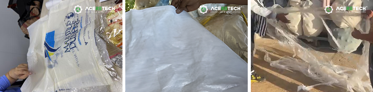 Images of Plastic Materials Recycled by the Client