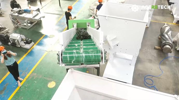 images of the ms shredder belt conveyor system