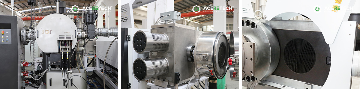 Plastic pelletizer filtration equipment diagram