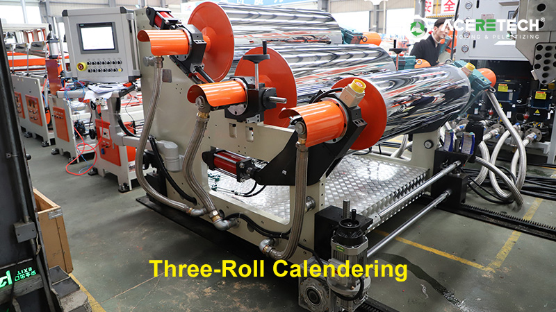 three-roll calendering