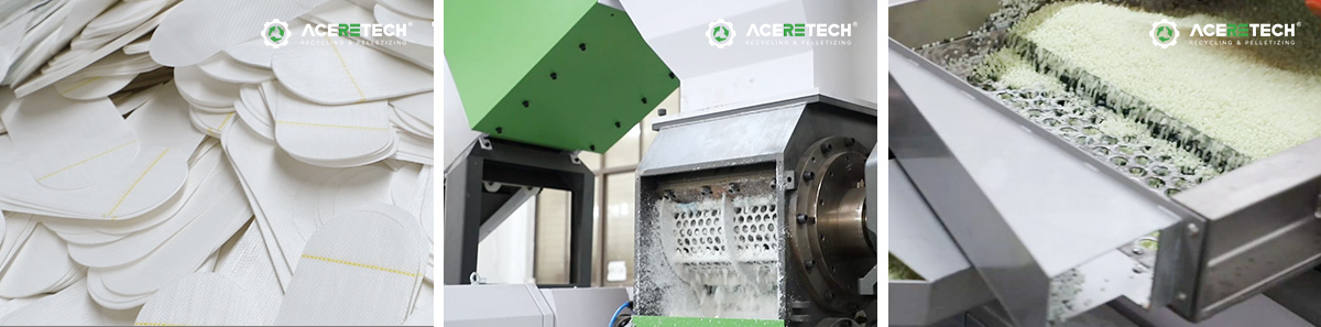 asp in-plant recycling granulator — operational diagram