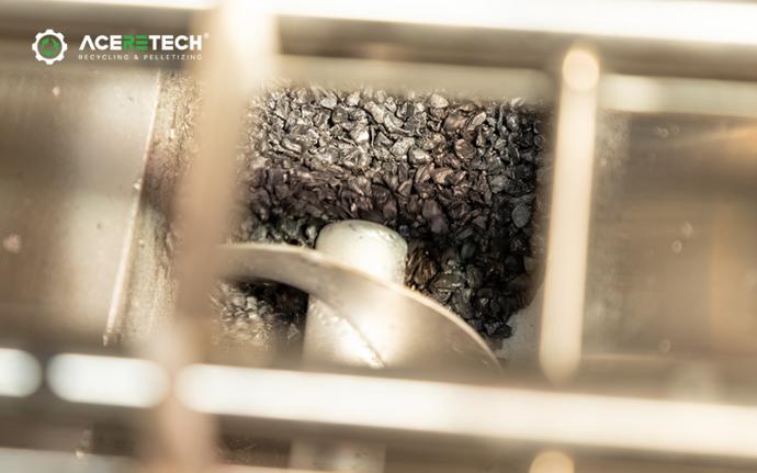 ASE plastic pelletizer actual on-site photos