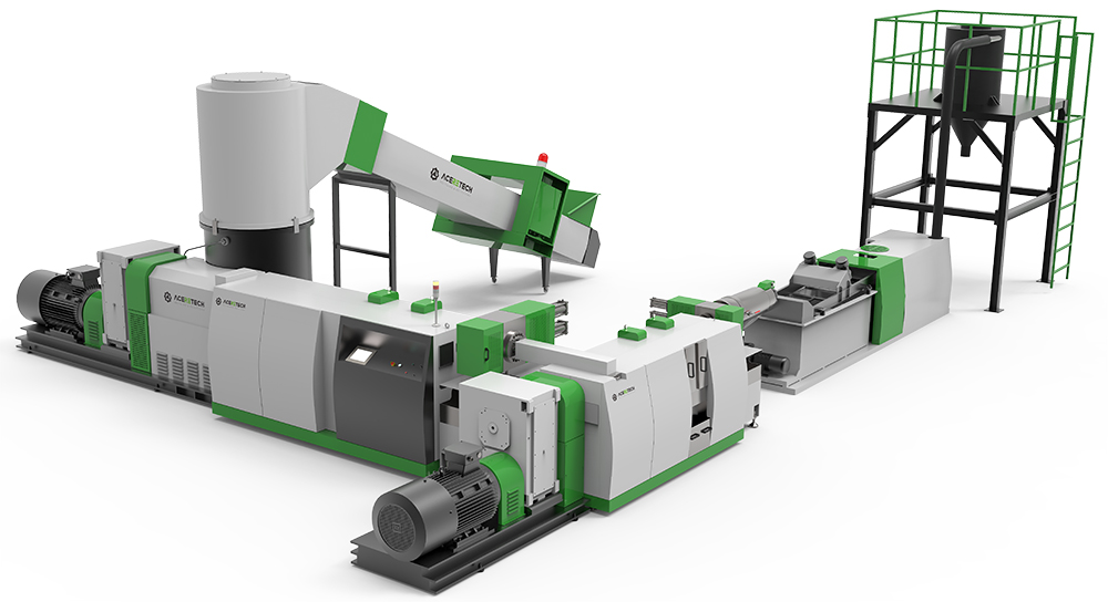 ACSS-H Double-Stage Cutter-Compactor Recycling Pelletizing Line