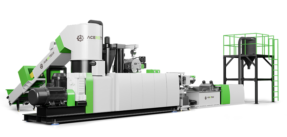 ACS-PRO Excellent Degassing and Filtering Plastic Recycling Pelletizing Line